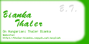 bianka thaler business card